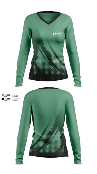 Womens Long Sleeve Vneck Shirt, Covenant Christian High School Tennis, Tennis, Teamtime, Team time, sublimation, custom sports apparel, team uniforms, spirit wear, spiritwear, sports uniforms, custom shirts, team store, custom team store, fundraiser sports, apparel fundraiser