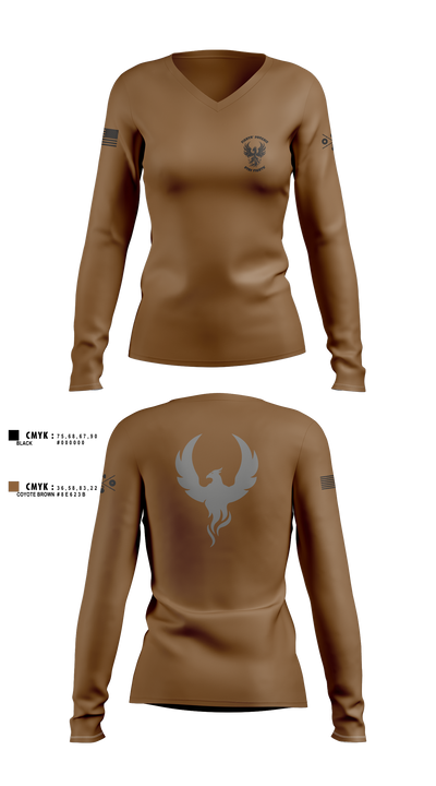 OSA DDG79 12784449 Women's Long Sleeve V-neck Shirt - 9