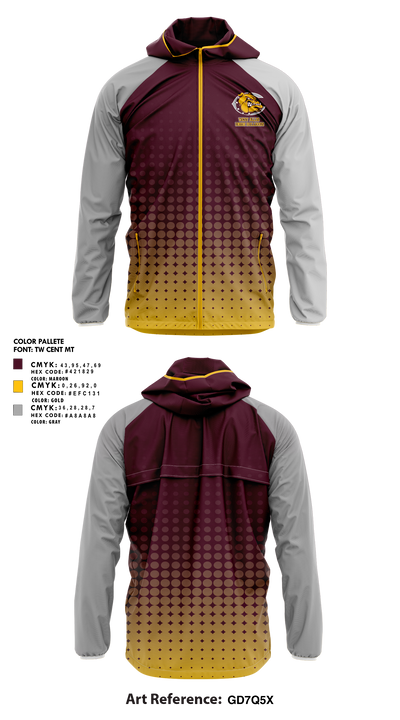 West Allis Junior Bulldogs 12670272 Windbreaker - 1