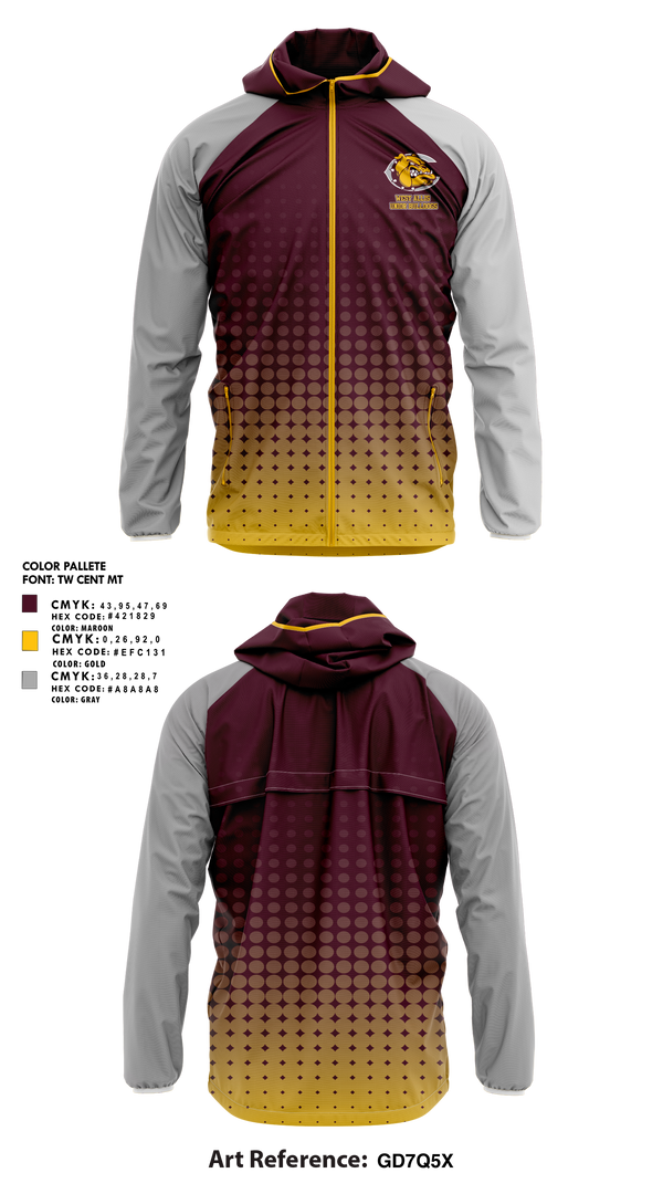 Windbreaker, West Allis Junior Bulldogs, , Teamtime, Team time, sublimation, custom sports apparel, team uniforms, spirit wear, spiritwear, sports uniforms, custom shirts, team store, custom team store, fundraiser sports, apparel fundraiser