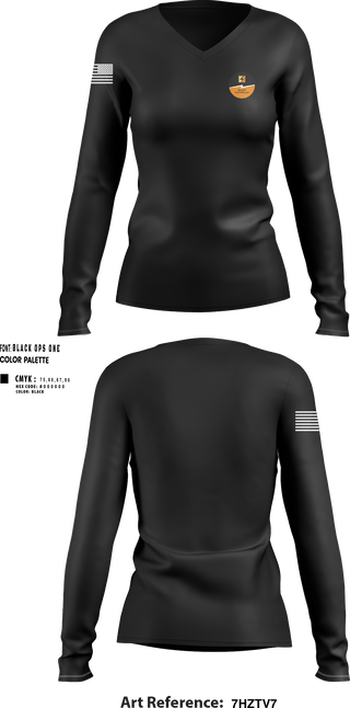Womens Long Sleeve Vneck Shirt, Balkan Electric, , Teamtime, Team time, sublimation, custom sports apparel, team uniforms, spirit wear, spiritwear, sports uniforms, custom shirts, team store, custom team store, fundraiser sports, apparel fundraiser