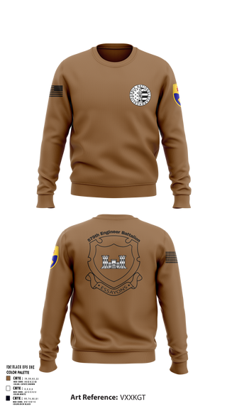 Crew Neck Sweatshirt, 132d MRBC, 579th EN BN, 49th MP DIV, , Teamtime, Team time, sublimation, custom sports apparel, team uniforms, spirit wear, spiritwear, sports uniforms, custom shirts, team store, custom team store, fundraiser sports, apparel fundraiser