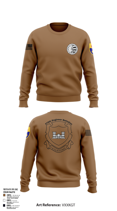 132d MRBC, 579th EN BN, 49th MP DIV 50518216 Crew Neck Sweatshirt - 102