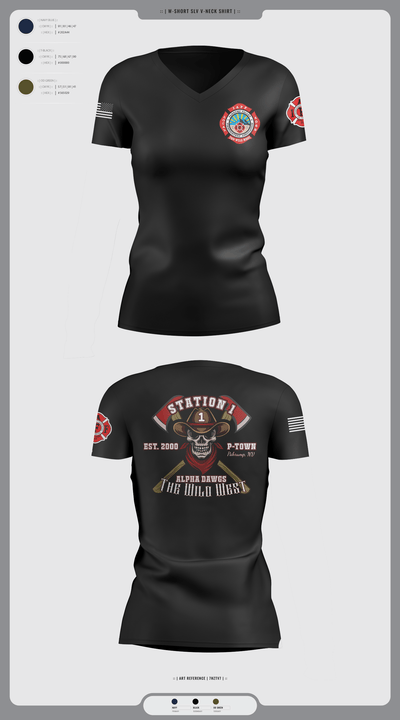 PVFR 34232026 Women's Short Sleeve V-neck Shirt - 2