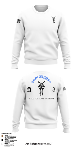 Crew Neck Sweatshirt, Apocalypse Platoon, , Teamtime, Team time, sublimation, custom sports apparel, team uniforms, spirit wear, spiritwear, sports uniforms, custom shirts, team store, custom team store, fundraiser sports, apparel fundraiser