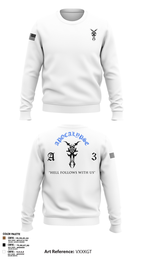 Crew Neck Sweatshirt, Apocalypse Platoon, , Teamtime, Team time, sublimation, custom sports apparel, team uniforms, spirit wear, spiritwear, sports uniforms, custom shirts, team store, custom team store, fundraiser sports, apparel fundraiser