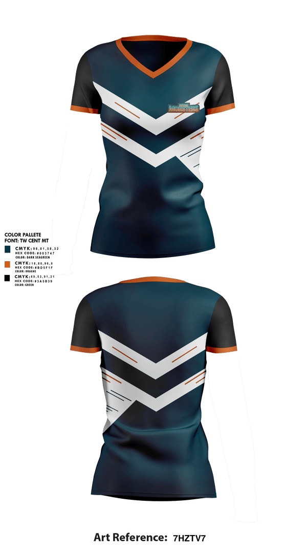 Womens Short Sleeve Vneck Shirt, Midwest Monsters, Men's Basketball, Teamtime, Team time, sublimation, custom sports apparel, team uniforms, spirit wear, spiritwear, sports uniforms, custom shirts, team store, custom team store, fundraiser sports, apparel fundraiser