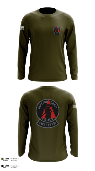 Long Sleeve Performance Shirt, Clayton County Police SWAT Team, Police, Teamtime, Team time, sublimation, custom sports apparel, team uniforms, spirit wear, spiritwear, sports uniforms, custom shirts, team store, custom team store, fundraiser sports, apparel fundraiser