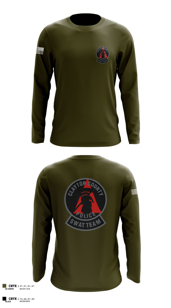 Long Sleeve Performance Shirt, Clayton County Police SWAT Team, Police, Teamtime, Team time, sublimation, custom sports apparel, team uniforms, spirit wear, spiritwear, sports uniforms, custom shirts, team store, custom team store, fundraiser sports, apparel fundraiser
