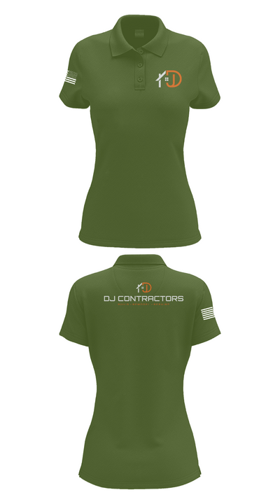 DJ CONTRACTORS 12982889 Women's Short Sleeve Performance Polo  - 25