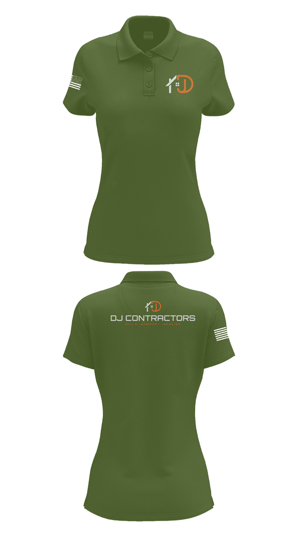 Womens Short Sleeve Performance Polo, DJ CONTRACTORS, , Teamtime, Team time, sublimation, custom sports apparel, team uniforms, spirit wear, spiritwear, sports uniforms, custom shirts, team store, custom team store, fundraiser sports, apparel fundraiser