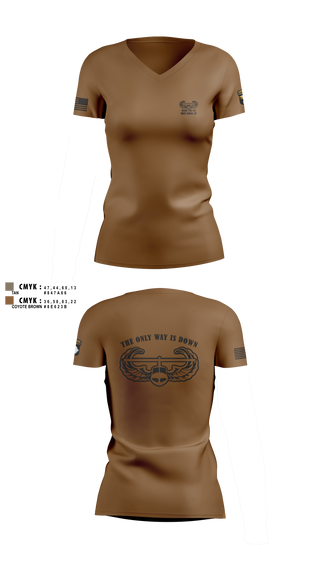 Womens Short Sleeve Vneck Shirt, AASLT 10-25 Ft. Campbell, Kentucky, , Teamtime, Team time, sublimation, custom sports apparel, team uniforms, spirit wear, spiritwear, sports uniforms, custom shirts, team store, custom team store, fundraiser sports, apparel fundraiser