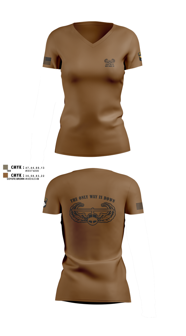 Womens Short Sleeve Vneck Shirt, AASLT 10-25 Ft. Campbell, Kentucky, , Teamtime, Team time, sublimation, custom sports apparel, team uniforms, spirit wear, spiritwear, sports uniforms, custom shirts, team store, custom team store, fundraiser sports, apparel fundraiser