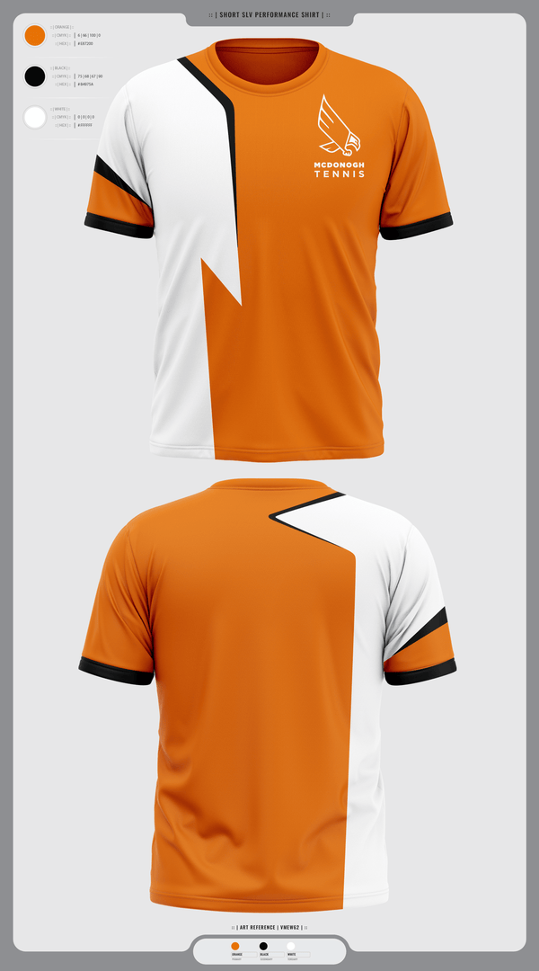 Short Sleeve Performance Shirt, Mcdonogh Boys Tennis, Tennis, Teamtime, Team time, sublimation, custom sports apparel, team uniforms, spirit wear, spiritwear, sports uniforms, custom shirts, team store, custom team store, fundraiser sports, apparel fundraiser