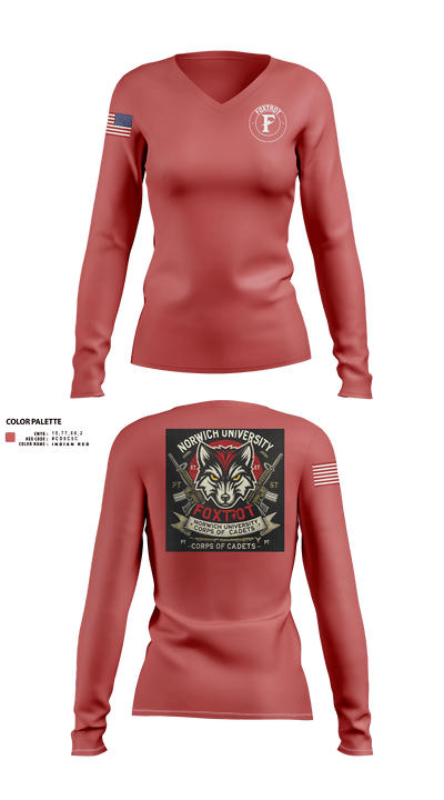 Foxtrot Company 2047834 Women's Long Sleeve V-neck Shirt - 2