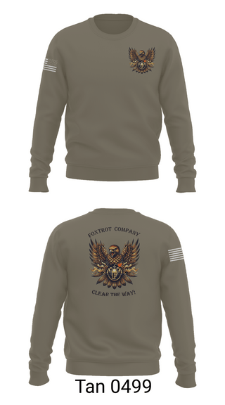 Crew Neck Sweatshirt, Foxtrot Company, 832nd OD BN, Army, Teamtime, Team time, sublimation, custom sports apparel, team uniforms, spirit wear, spiritwear, sports uniforms, custom shirts, team store, custom team store, fundraiser sports, apparel fundraiser