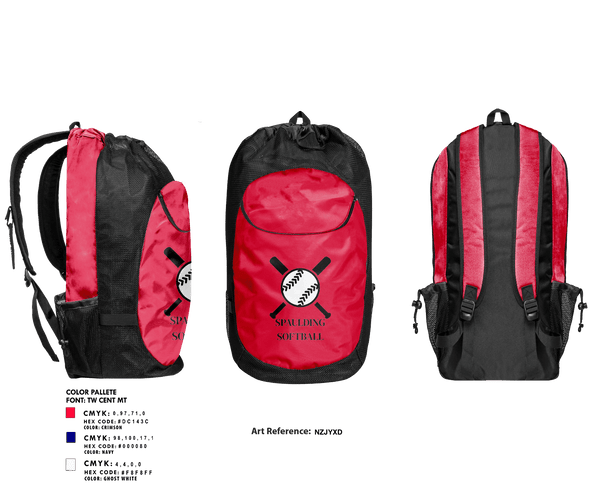 Gear Bag, Spaulding Softball, Softball, Teamtime, Team time, sublimation, custom sports apparel, team uniforms, spirit wear, spiritwear, sports uniforms, custom shirts, team store, custom team store, fundraiser sports, apparel fundraiser