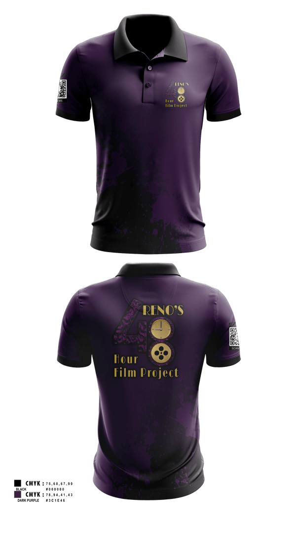 Short Sleeve Performance Polo, 48 Hour Film Project, , Teamtime, Team time, sublimation, custom sports apparel, team uniforms, spirit wear, spiritwear, sports uniforms, custom shirts, team store, custom team store, fundraiser sports, apparel fundraiser