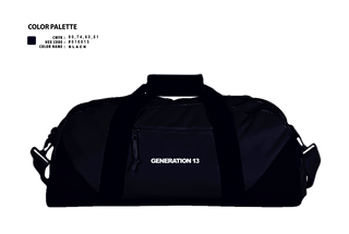 Duffle Bag, Generation 13, , Teamtime, Team time, sublimation, custom sports apparel, team uniforms, spirit wear, spiritwear, sports uniforms, custom shirts, team store, custom team store, fundraiser sports, apparel fundraiser