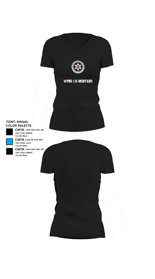 Womens Short Sleeve Vneck Shirt, Wpns 1/8 Mortars, , Teamtime, Team time, sublimation, custom sports apparel, team uniforms, spirit wear, spiritwear, sports uniforms, custom shirts, team store, custom team store, fundraiser sports, apparel fundraiser