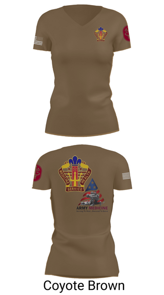 Womens Short Sleeve Vneck Shirt, USA MEDDAC KAHC, Army, Teamtime, Team time, sublimation, custom sports apparel, team uniforms, spirit wear, spiritwear, sports uniforms, custom shirts, team store, custom team store, fundraiser sports, apparel fundraiser