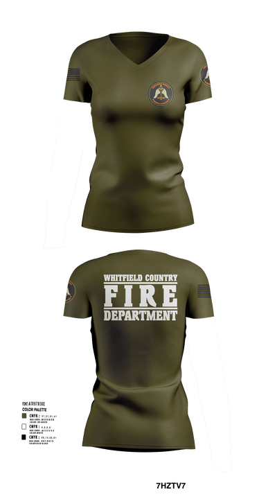 Station 12 TRT 63854404 Women's Short Sleeve V-neck Shirt - 113