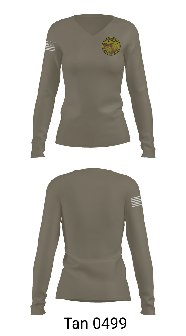 Womens Long Sleeve Vneck Shirt, Cadet Leadership Training Squadron, Air Force, Teamtime, Team time, sublimation, custom sports apparel, team uniforms, spirit wear, spiritwear, sports uniforms, custom shirts, team store, custom team store, fundraiser sports, apparel fundraiser