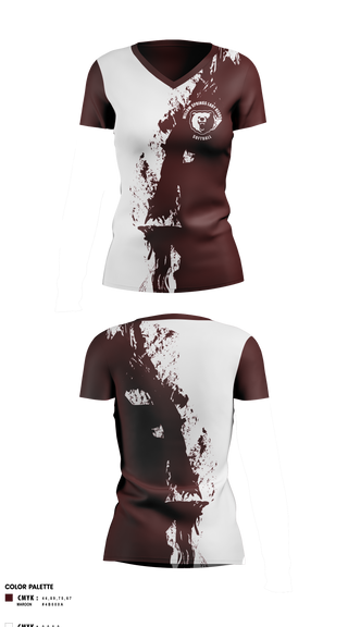 Womens Short Sleeve Vneck Shirt, Willow Springs Bears Softball, Softball, Teamtime, Team time, sublimation, custom sports apparel, team uniforms, spirit wear, spiritwear, sports uniforms, custom shirts, team store, custom team store, fundraiser sports, apparel fundraiser
