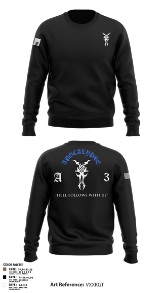Crew Neck Sweatshirt, Apocalypse Platoon, , Teamtime, Team time, sublimation, custom sports apparel, team uniforms, spirit wear, spiritwear, sports uniforms, custom shirts, team store, custom team store, fundraiser sports, apparel fundraiser