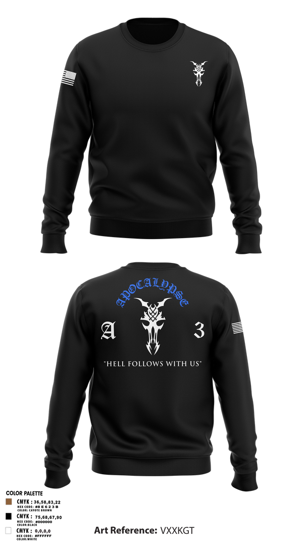 Crew Neck Sweatshirt, Apocalypse Platoon, , Teamtime, Team time, sublimation, custom sports apparel, team uniforms, spirit wear, spiritwear, sports uniforms, custom shirts, team store, custom team store, fundraiser sports, apparel fundraiser