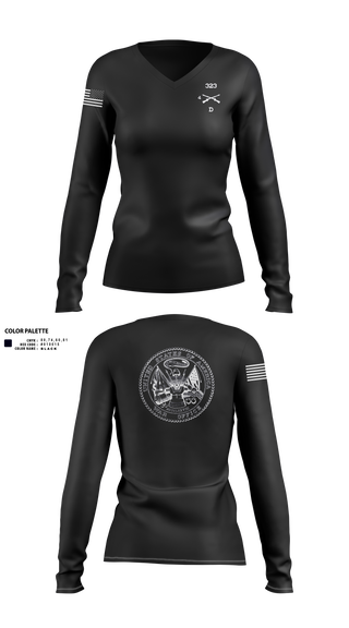 Womens Long Sleeve Vneck Shirt, D 4-323, , Teamtime, Team time, sublimation, custom sports apparel, team uniforms, spirit wear, spiritwear, sports uniforms, custom shirts, team store, custom team store, fundraiser sports, apparel fundraiser