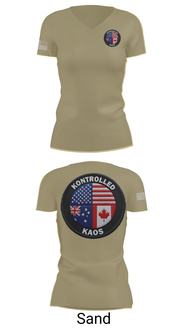 Womens Short Sleeve Vneck Shirt, Kontrolled Kaos, E-Sports, Teamtime, Team time, sublimation, custom sports apparel, team uniforms, spirit wear, spiritwear, sports uniforms, custom shirts, team store, custom team store, fundraiser sports, apparel fundraiser