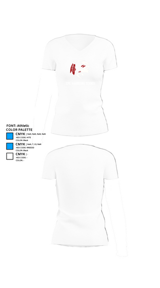 Womens Short Sleeve Vneck Shirt, EPC Warriors Tennis, Tennis, Teamtime, Team time, sublimation, custom sports apparel, team uniforms, spirit wear, spiritwear, sports uniforms, custom shirts, team store, custom team store, fundraiser sports, apparel fundraiser