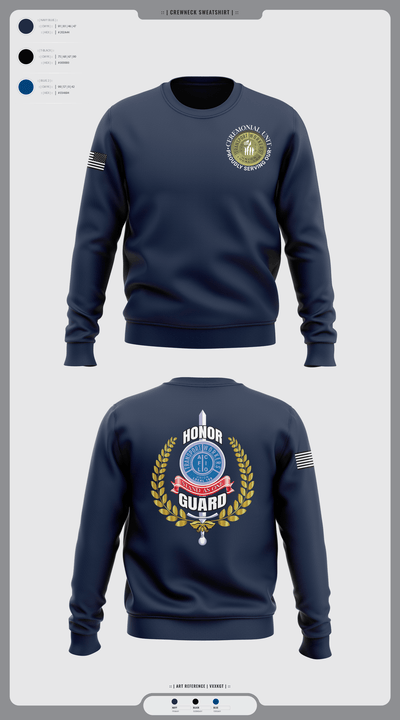 Twu Local 100 Ceremonial Unit & Honor Guard 29961130 Crew Neck Sweatshirt - 1