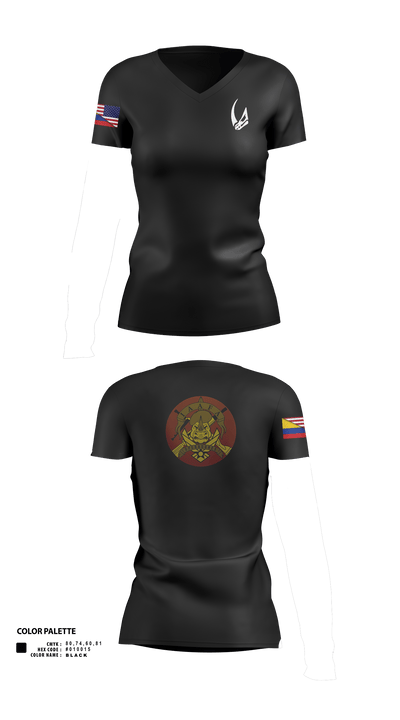 837 TRS Rhinos 90584880 Women's Short Sleeve V-neck Shirt - 4