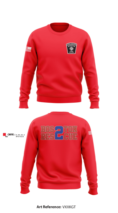 Boston Fire Department 36118843 Crew Neck Sweatshirt - 4