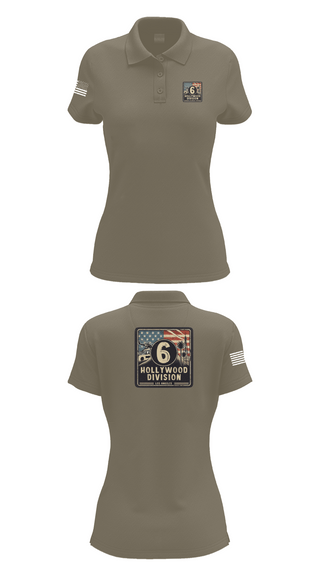 Womens Short Sleeve Performance Polo, Hollywood Division, Police, Teamtime, Team time, sublimation, custom sports apparel, team uniforms, spirit wear, spiritwear, sports uniforms, custom shirts, team store, custom team store, fundraiser sports, apparel fundraiser
