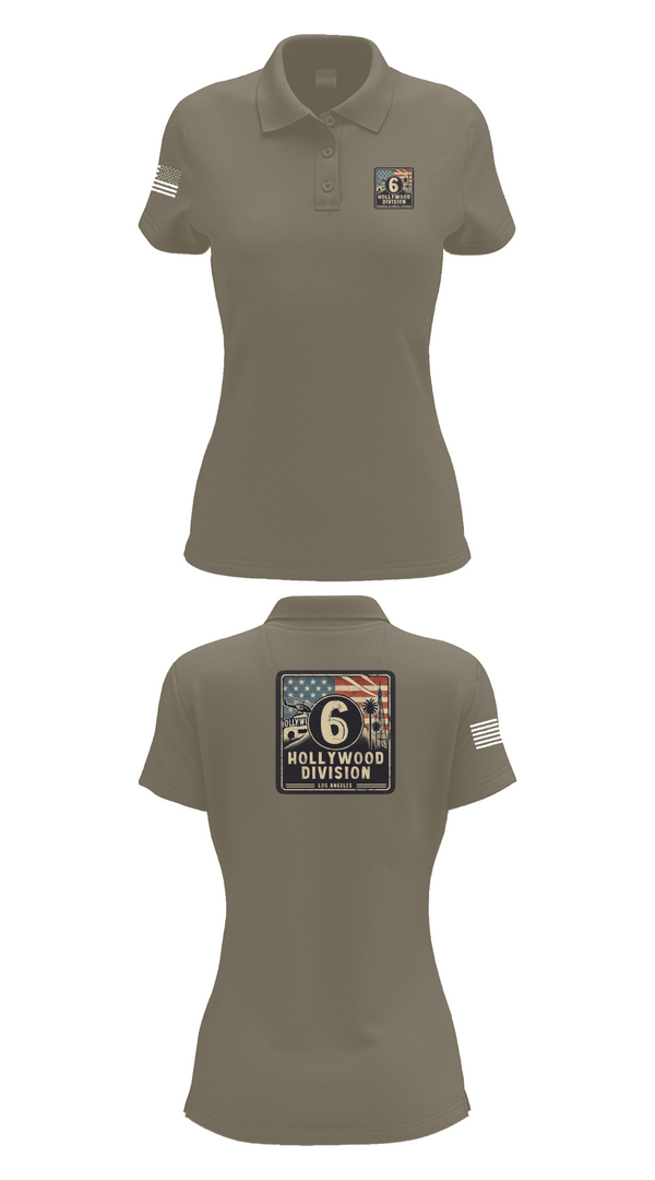 Womens Short Sleeve Performance Polo, Hollywood Division, Police, Teamtime, Team time, sublimation, custom sports apparel, team uniforms, spirit wear, spiritwear, sports uniforms, custom shirts, team store, custom team store, fundraiser sports, apparel fundraiser