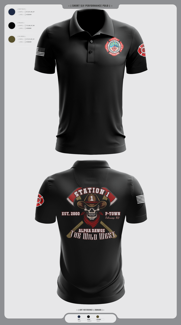 Short Sleeve Performance Polo, PVFR, Fire Department, Teamtime, Team time, sublimation, custom sports apparel, team uniforms, spirit wear, spiritwear, sports uniforms, custom shirts, team store, custom team store, fundraiser sports, apparel fundraiser