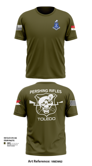 Short Sleeve Performance Shirt, Pershing Rifles Troop L-1, , Teamtime, Team time, sublimation, custom sports apparel, team uniforms, spirit wear, spiritwear, sports uniforms, custom shirts, team store, custom team store, fundraiser sports, apparel fundraiser