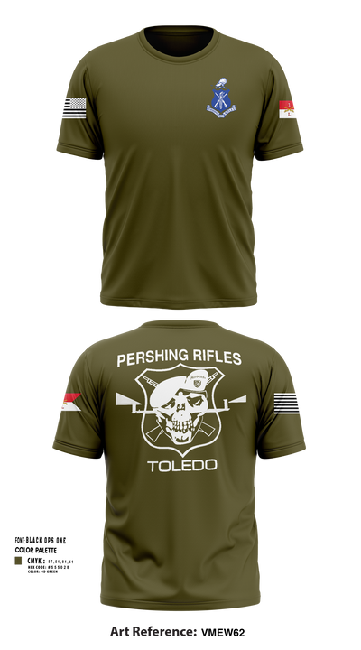 Pershing Rifles Troop L-1 10347059 Short Sleeve Performance Shirt - 151