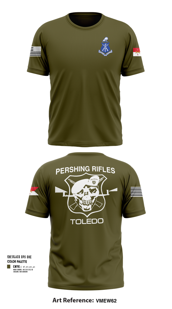 Short Sleeve Performance Shirt, Pershing Rifles Troop L-1, , Teamtime, Team time, sublimation, custom sports apparel, team uniforms, spirit wear, spiritwear, sports uniforms, custom shirts, team store, custom team store, fundraiser sports, apparel fundraiser