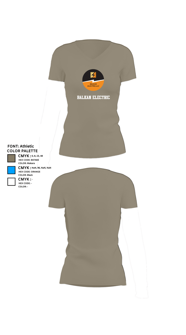 Womens Short Sleeve Vneck Shirt, Balkan Electric, , Teamtime, Team time, sublimation, custom sports apparel, team uniforms, spirit wear, spiritwear, sports uniforms, custom shirts, team store, custom team store, fundraiser sports, apparel fundraiser