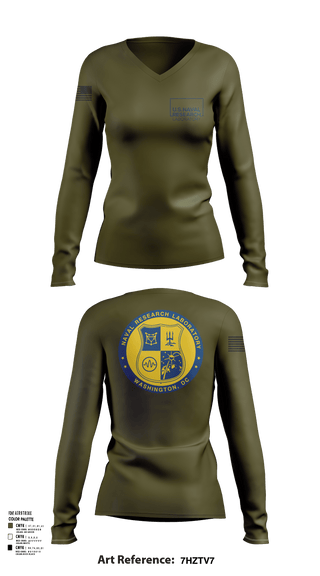 Womens Long Sleeve Vneck Shirt, Naval Research Lab, , Teamtime, Team time, sublimation, custom sports apparel, team uniforms, spirit wear, spiritwear, sports uniforms, custom shirts, team store, custom team store, fundraiser sports, apparel fundraiser