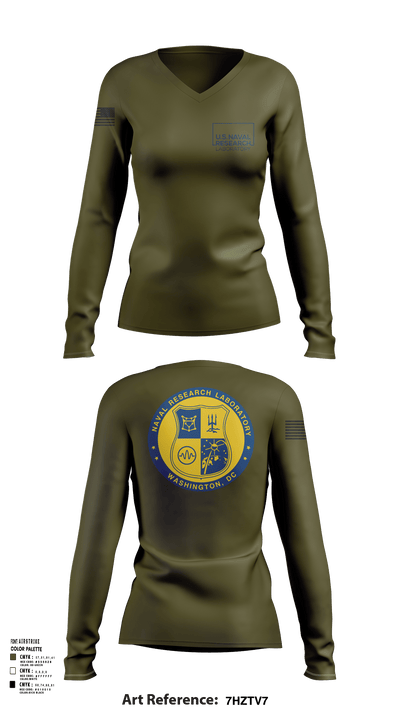 Naval Research Lab 68705363 Women's Long Sleeve V-neck Shirt - 104