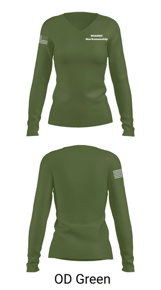 Womens Long Sleeve Vneck Shirt, WIARNG Marksmanship, , Teamtime, Team time, sublimation, custom sports apparel, team uniforms, spirit wear, spiritwear, sports uniforms, custom shirts, team store, custom team store, fundraiser sports, apparel fundraiser