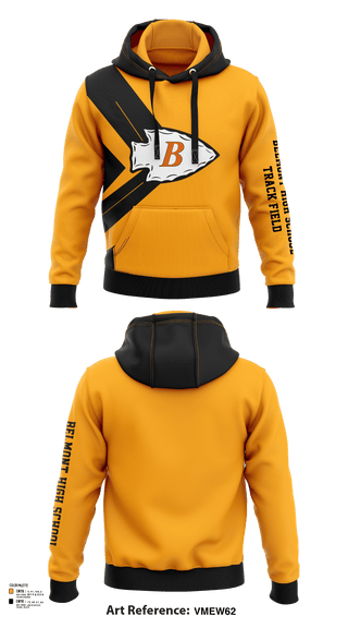Hoodie, Belmont High School Track & Field, Track & Field, Teamtime, Team time, sublimation, custom sports apparel, team uniforms, spirit wear, spiritwear, sports uniforms, custom shirts, team store, custom team store, fundraiser sports, apparel fundraiser