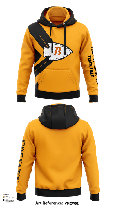 Belmont High School Track & Field 46396711 Hoodie - 52