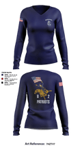 B2 Patriots no C flag Women's Long Sleeve V-neck Shirt - 1