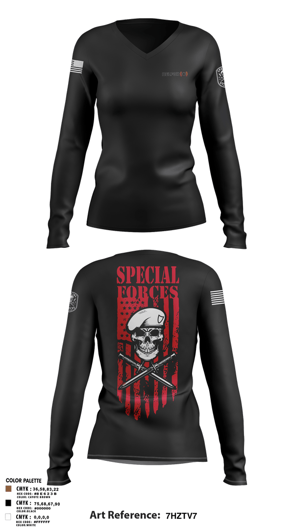 Womens Long Sleeve Vneck Shirt, Belfor, , Teamtime, Team time, sublimation, custom sports apparel, team uniforms, spirit wear, spiritwear, sports uniforms, custom shirts, team store, custom team store, fundraiser sports, apparel fundraiser